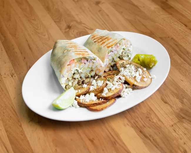 Garlic Shrimp Cali Burrito