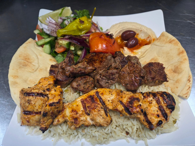 Chicken Kabob and Filet Mignon platter