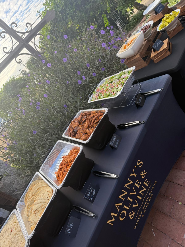 40-50 on site catering 2 proteins