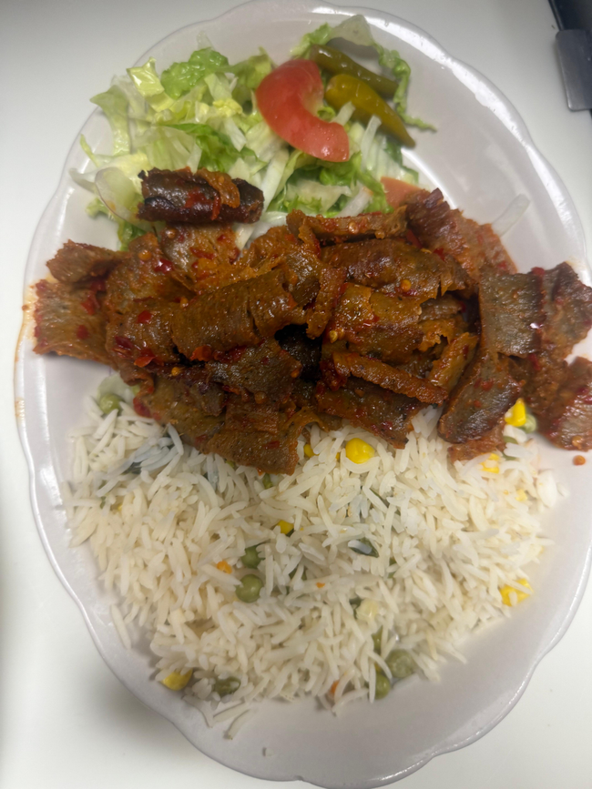 Gyros w/ rice (spicy)platter