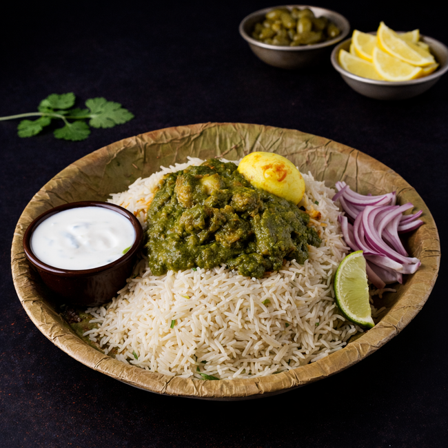Pachimirchi Chicken Pulao (Green Chilli Chicken Pulao)