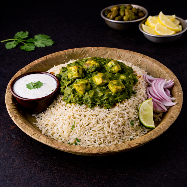 Green Paneer Pulao