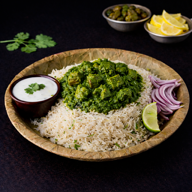 Green Lamb Pulao (Boneless)