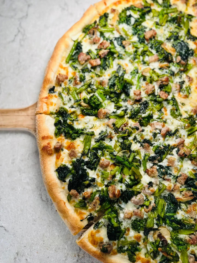 Broccoli Rabe and Sausage Pizza