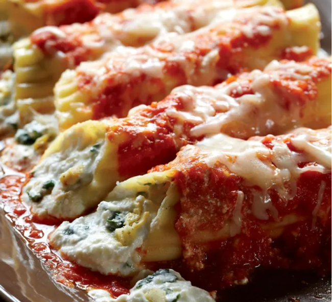 Spinach & Artichoke Manicotti (V)