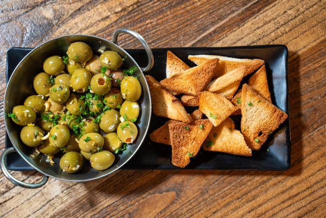 Marinated Olives & Toast