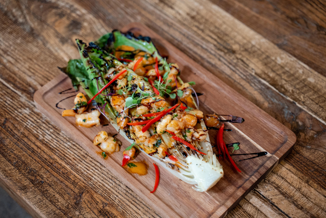 Grilled Romaine  Cajun Shrimp Salad