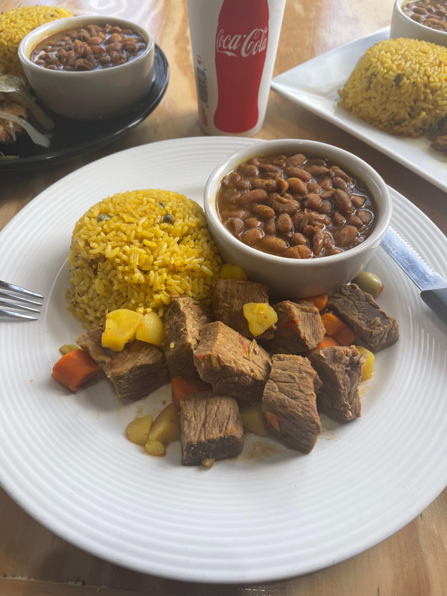 Carne Guisado Rice and Bean