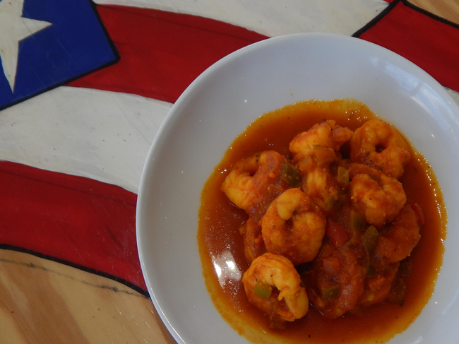 Plato Creole Shrimp Camarones Salsa