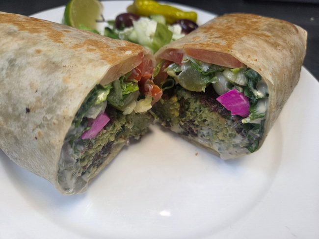 Vegan falafel Burrito