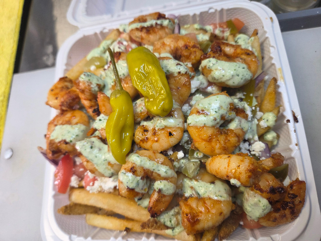 Garlic Shrimp Loaded Fries