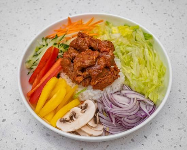 Spicy Pork Over Rice