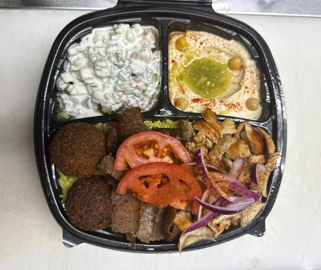 Windstorm Plate ( Chicken Shawarma - Gyro - Falafel )