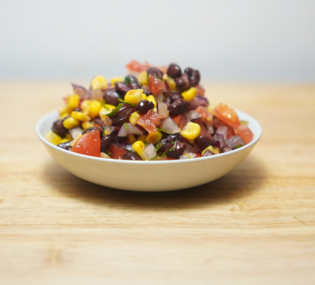 Black bean, Charred Corn & Tomato Salad