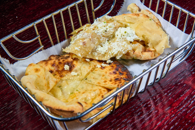 Goat Cheese And Cilantro Naan (JAIN)