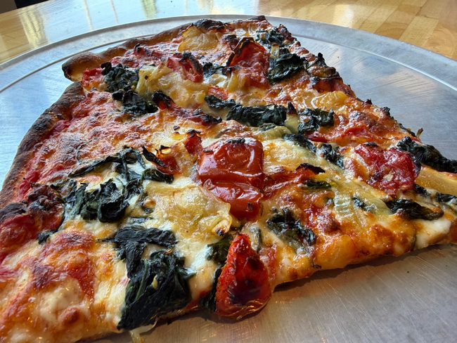 Veggie Slice:  (toppings varies daily)