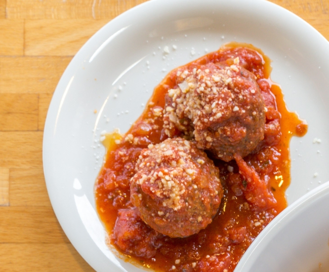 Meatball:  house-made beef meatballs
