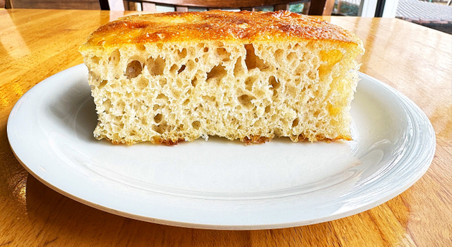 Bread:  house-made light and airy focaccia