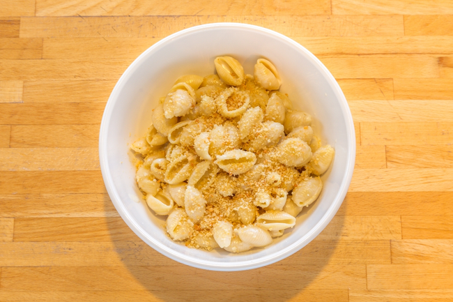 Designer Mac & Cheese:  taleggio, fontina, toma, house-made parmesan and pecorino sauce, breadcrumbs