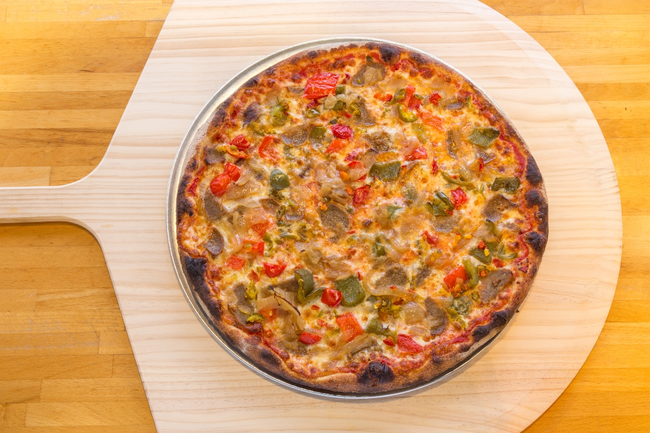 18” Boola Boola: house-made meatballs, roasted peppers, caramelized onions, hot cherry peppers