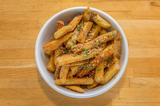 Parmesan Truffle Fries: parmesan and truffle oil