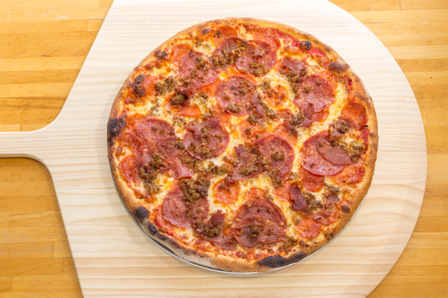 18” Cutler’s:  pepperoni, sausage, prosciutto, salami