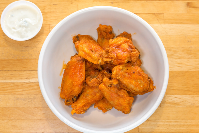 8 Chicken Wings: classic chicken wings tossed with your favorite sauce