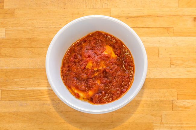 Kid's Cheese Ravioli with Tomato Sauce