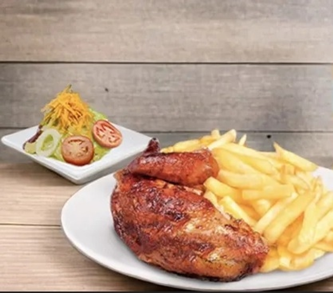 1/4 Charcoal Chicken (2 sides)