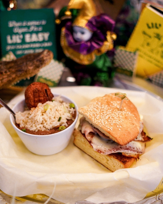 Mon Lunch 1/4 Muffuletta and Red Beans