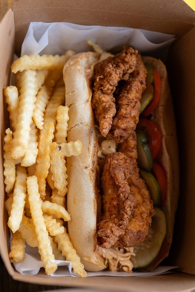 Ricky's Chicken Po'Boy & Fries