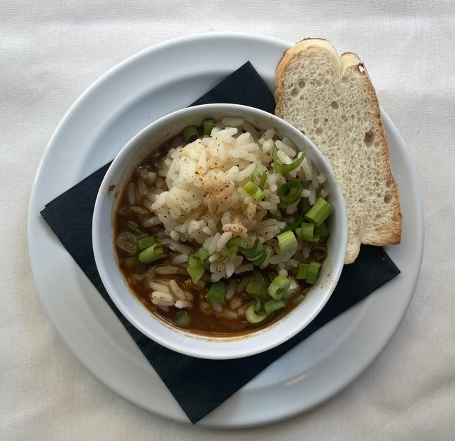 Cup of Chicken and Sausage Gumbo