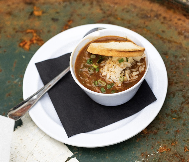 Cup of Chicken and Sausage Gumbo