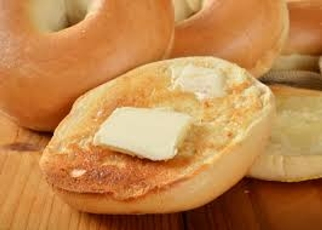 Plain Bagel toasted with Butter