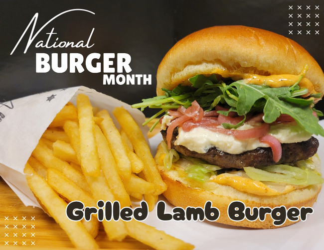 Lamb Burger and Fries