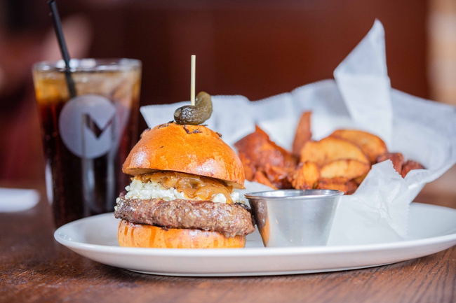 Sweet Onion & Goat Cheese Burger