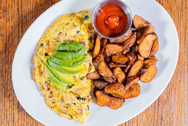 Sauteed Chicken & Avocado Omelet