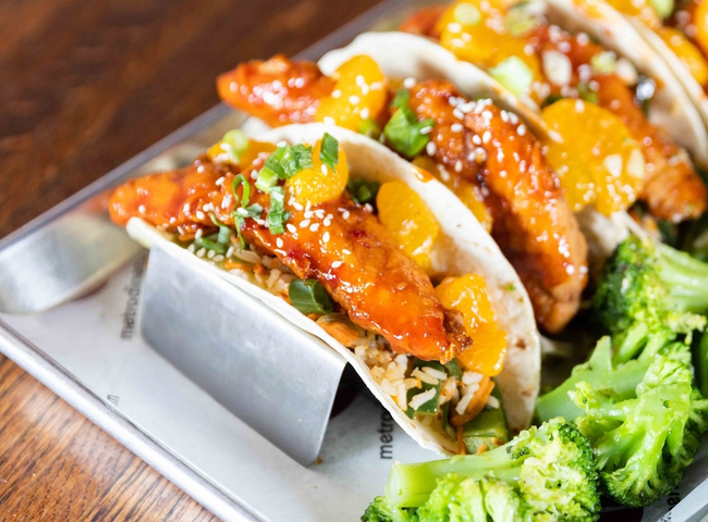 General Tso's Mandarin Chicken Tacos