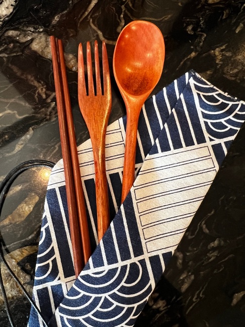 Reusable Wooden Flatware 3pcs (Fork, Spoon and Chopstick)