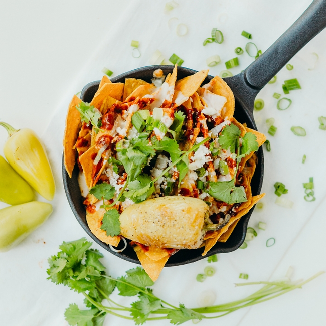 Plant-based meat Nachos
