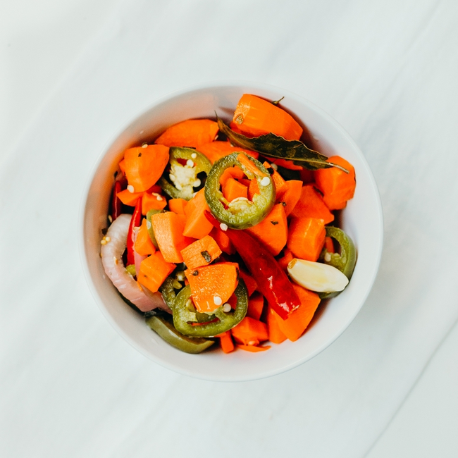 Pickled Jalapenos and Carrots