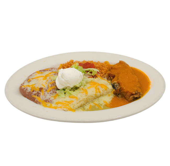 CHILE RELLENO & CHEESE ENCHILADA