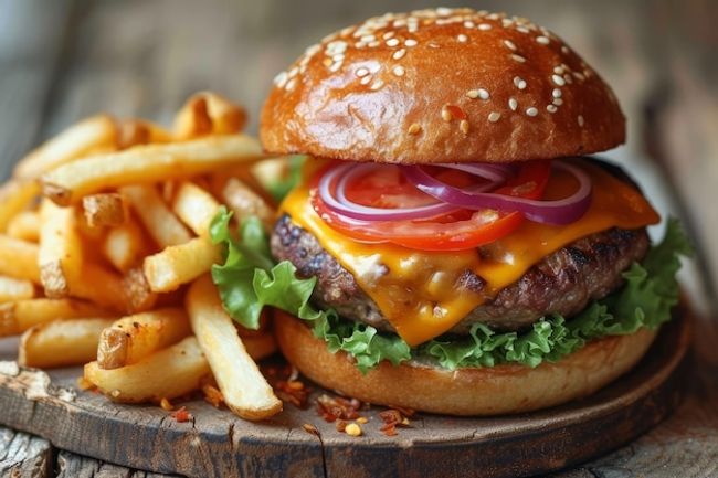 Single Cheese Burger Combo
