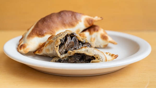 Meal # 2: Spinach & Cheese/ Mushroom Thyme& Blue cheese/ Ratatouille, and Chimichurri sauce.