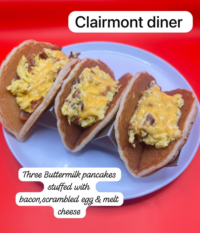 B.E.C. Breakfast Pancake Tacos