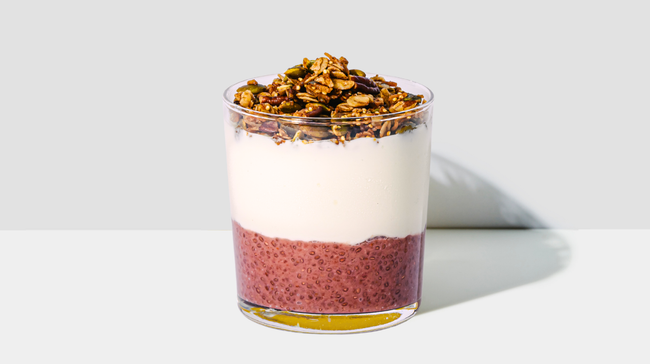 Strawberry Pomegranate Chia Parfait (GF | V)