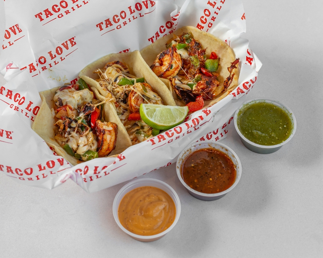 3 Shrimp Alambre Tacos