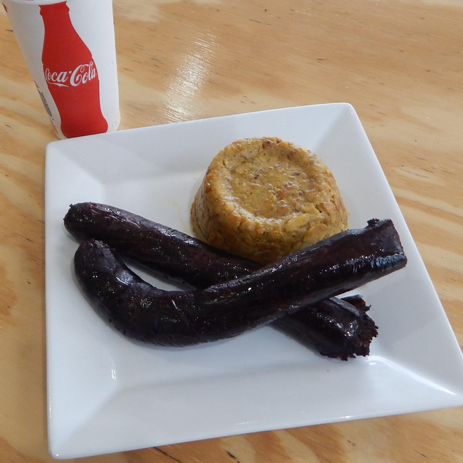 Mofongo Plate Blood Sausage Morcilla