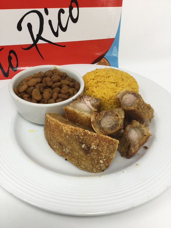 Chicharron Frito Rice and Beans