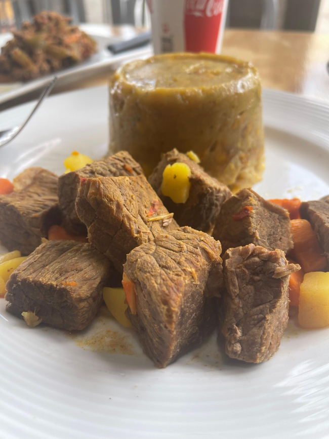 Mofongo Plate Beef Carne Guisado